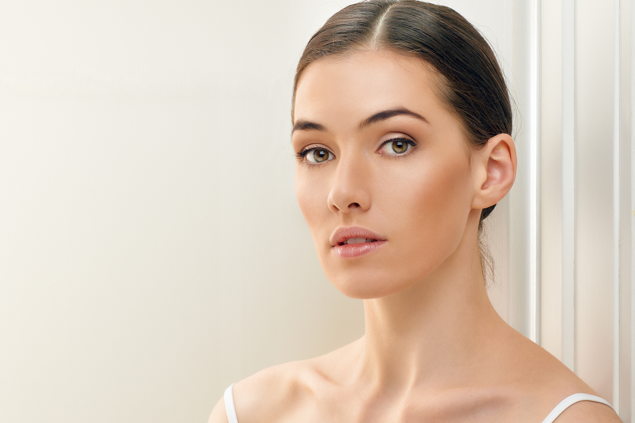 Female model with flawless facial skin - Botox and Dysport in Roseville